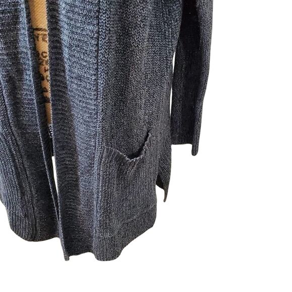 American eagle‎ grey open weave pockets Cardigan size medium - Picture 5 of 7